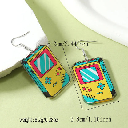 1 Pair Cute Funny Streetwear Color Block Arylic Drop Earrings