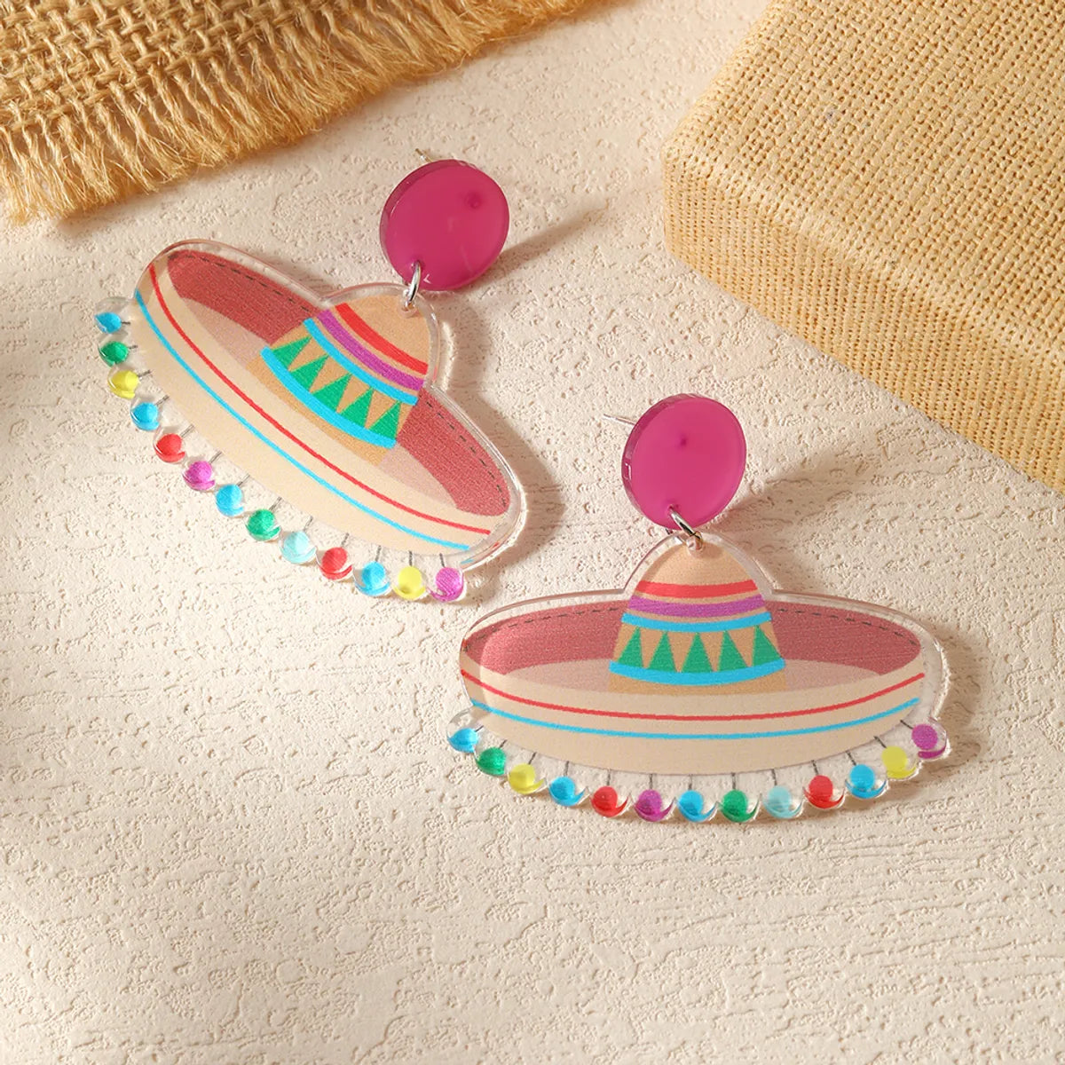 1 Pair Cute Hawaiian Vacation Animal Tassel Arylic Drop Earrings