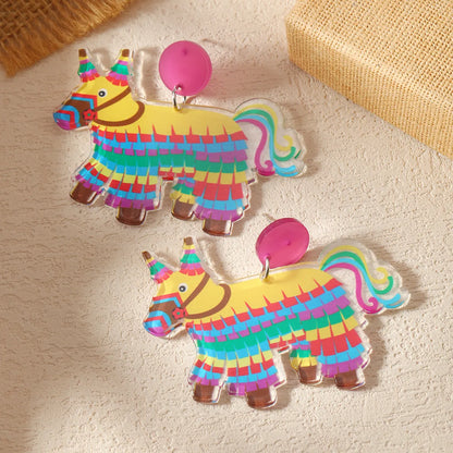 1 Pair Cute Hawaiian Vacation Animal Tassel Arylic Drop Earrings