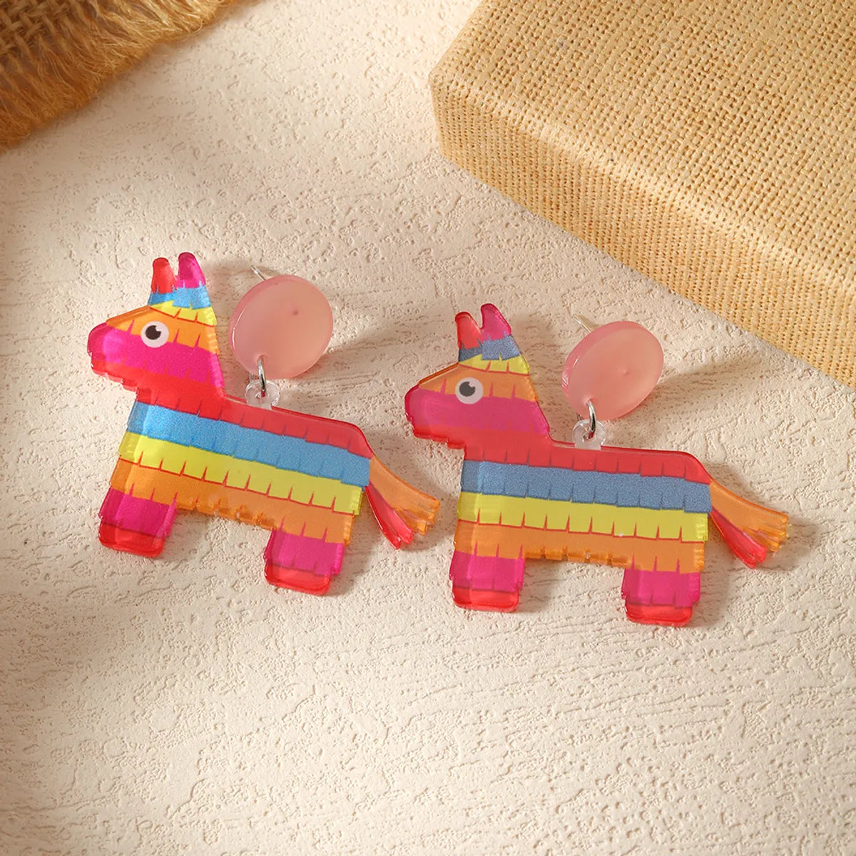 1 Pair Cute Hawaiian Vacation Animal Tassel Arylic Drop Earrings