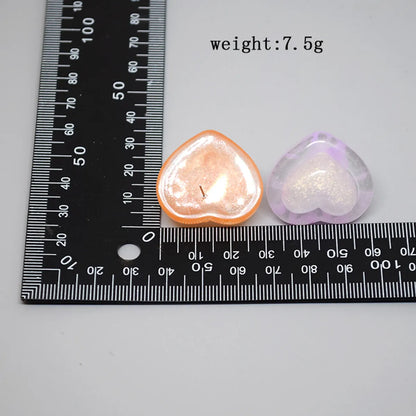 1 Pair Cute Heart Shape Resin Ear Studs