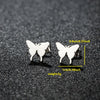 1 Pair Cute Japanese Style Cross Heart Shape Butterfly Hollow Out 304 Stainless Steel 18K Gold Plated Ear Studs