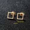 1 Pair Cute Japanese Style Cross Heart Shape Butterfly Hollow Out 304 Stainless Steel 18K Gold Plated Ear Studs