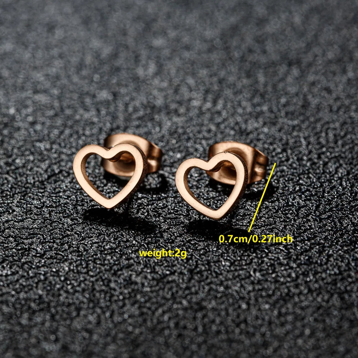 1 Pair Cute Japanese Style Cross Heart Shape Butterfly Hollow Out 304 Stainless Steel 18K Gold Plated Ear Studs