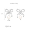 1 Pair Cute Korean Style Bow Knot 304 Stainless Steel 18K Gold Plated Drop Earrings