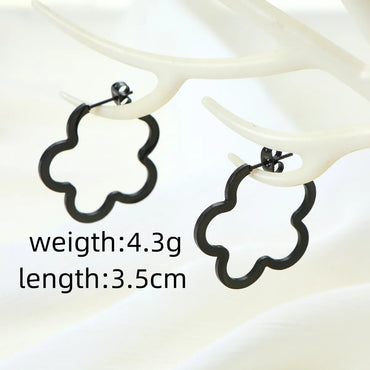 1 Pair Cute Lady Flower Alloy Earrings