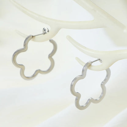 1 Pair Cute Lady Flower Alloy Earrings