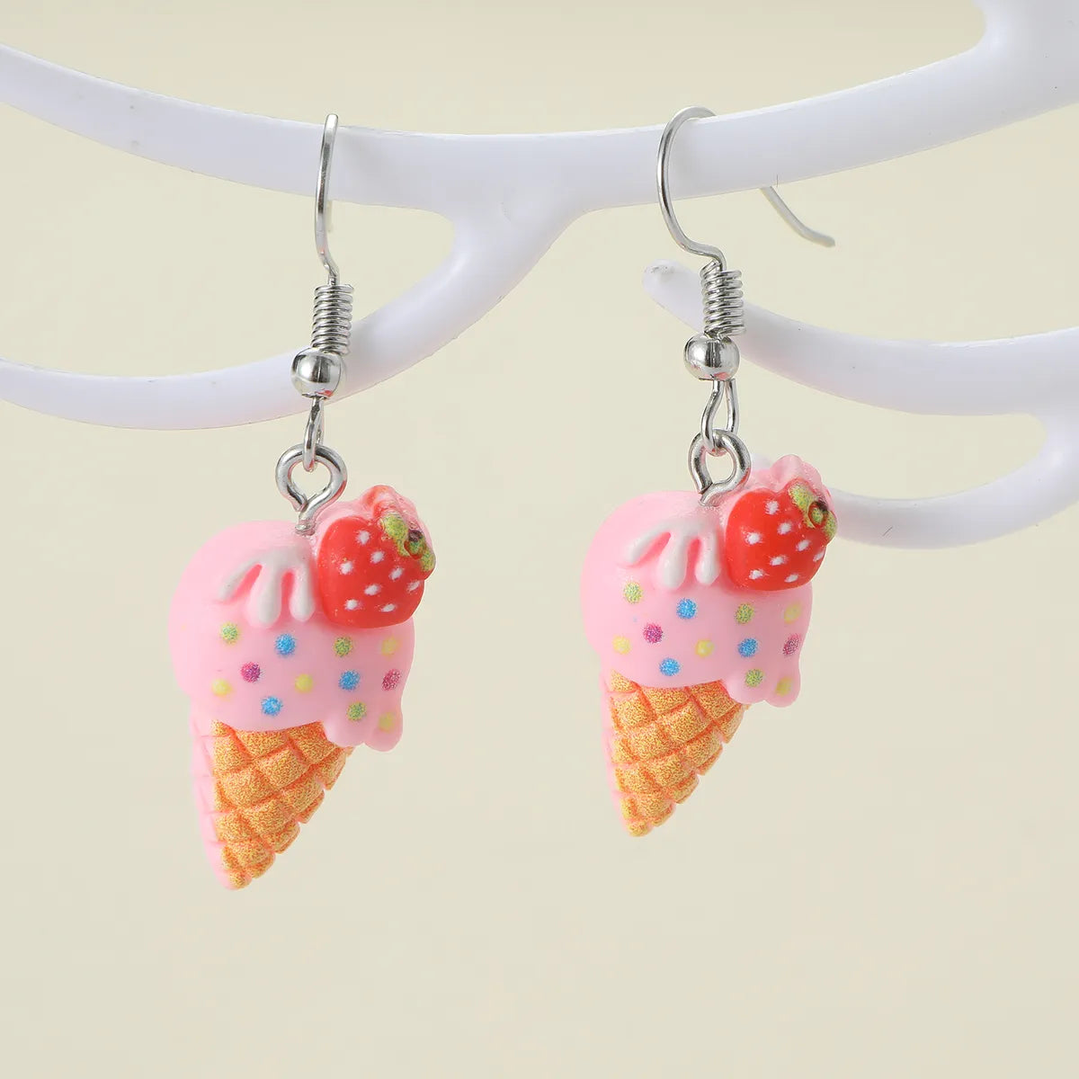 1 Pair Cute Lady Modern Style Ice Cream Zinc Alloy Drop Earrings