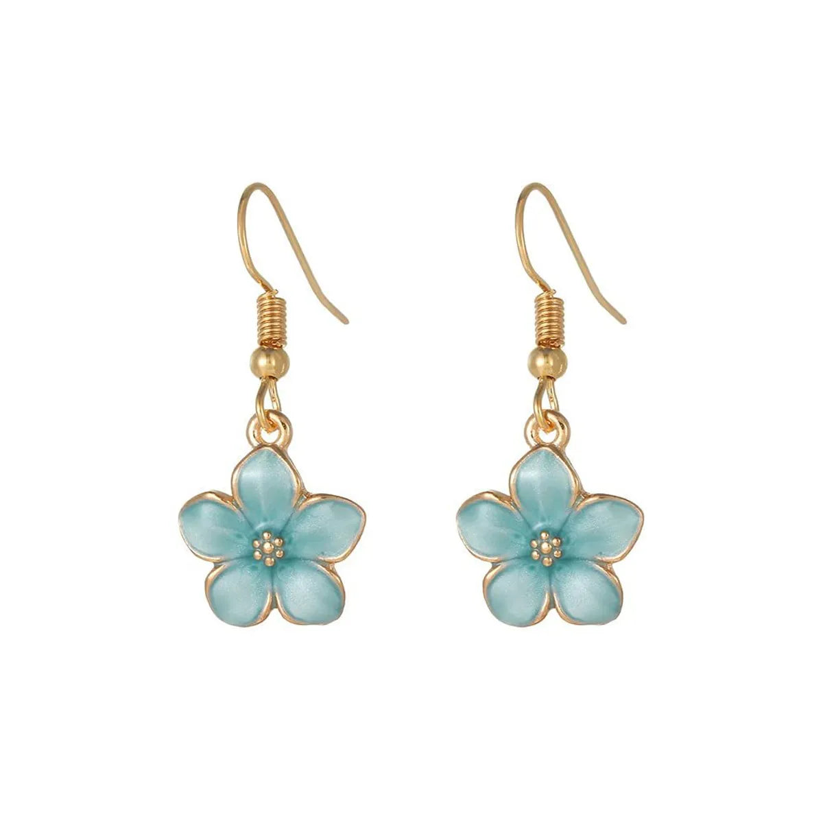 1 Pair Cute Lady Sweet Daisy Plating Copper Drop Earrings