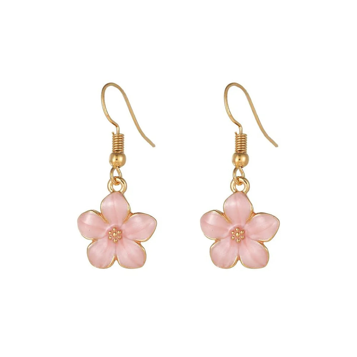 1 Pair Cute Lady Sweet Daisy Plating Copper Drop Earrings