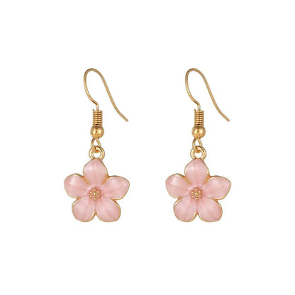 1 Pair Cute Lady Sweet Daisy Plating Copper Drop Earrings