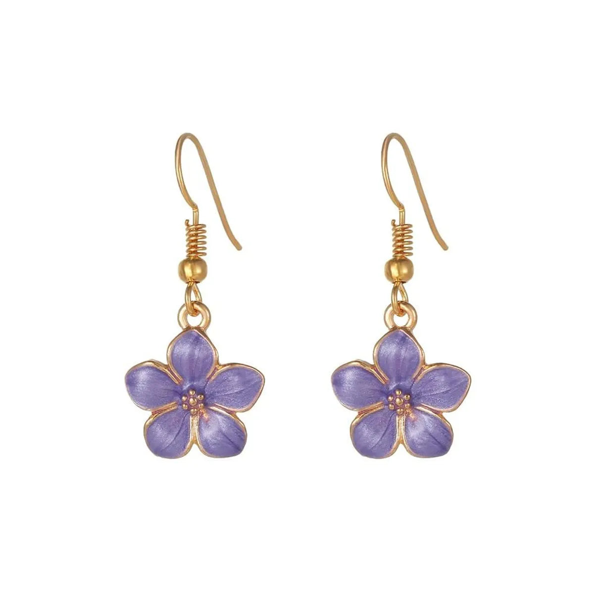 1 Pair Cute Lady Sweet Daisy Plating Copper Drop Earrings