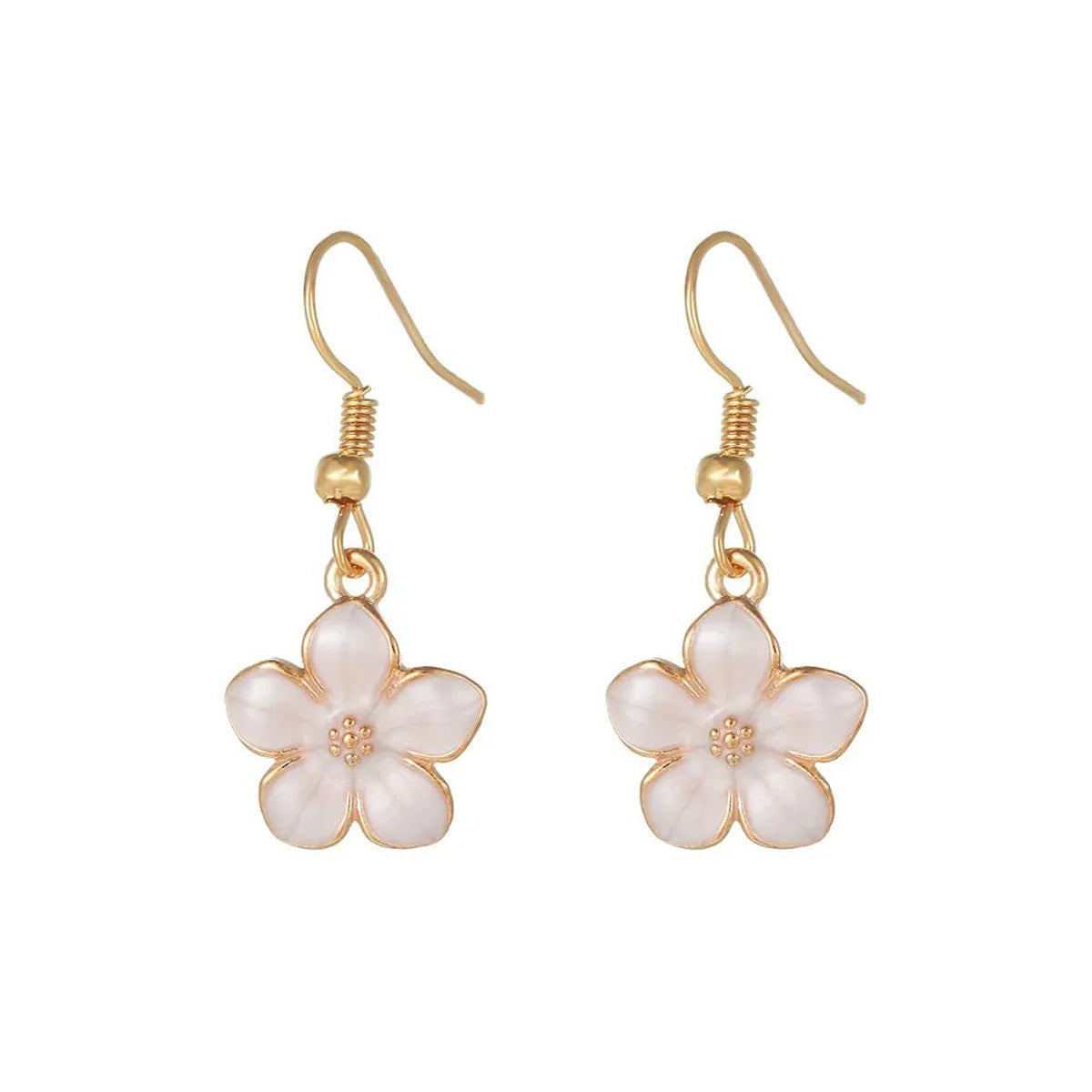 1 Pair Cute Lady Sweet Daisy Plating Copper Drop Earrings