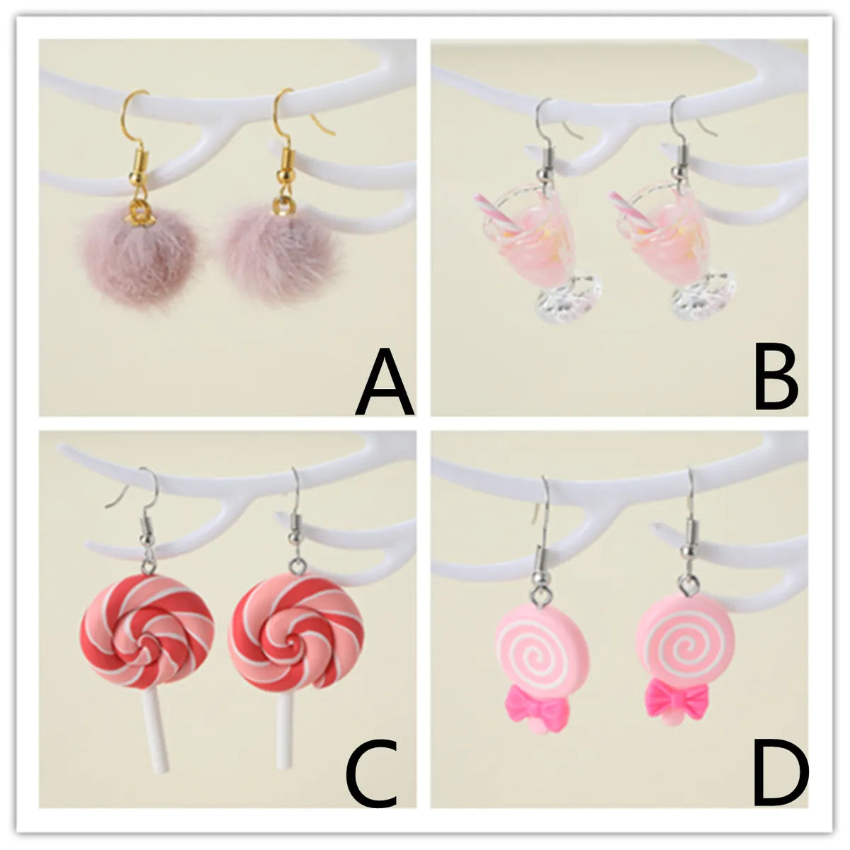 1 Pair Cute Lady Sweet Geometric Candy Zinc Alloy Drop Earrings