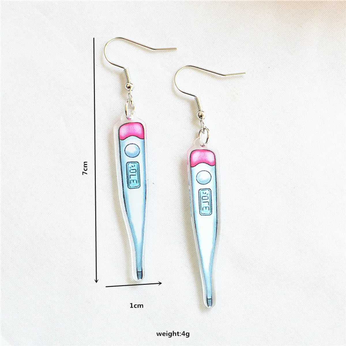 1 Pair Cute Love Cartoon Nurse Hat Arylic Metal Ear Hook