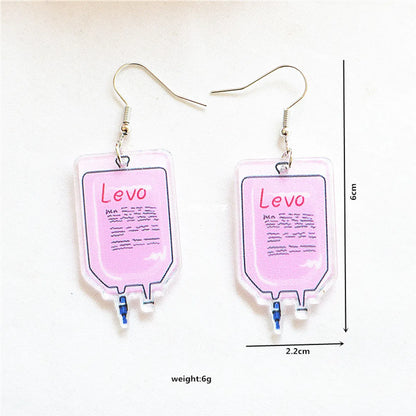 1 Pair Cute Love Cartoon Nurse Hat Arylic Metal Ear Hook