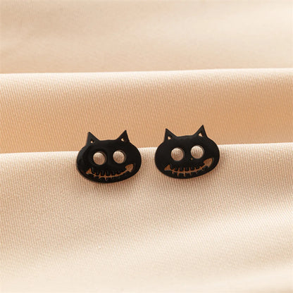 1 Pair Cute Modern Style Sweet Cat Tiger Spider Polishing Plating 304 Stainless Steel 18K Gold Plated Ear Studs