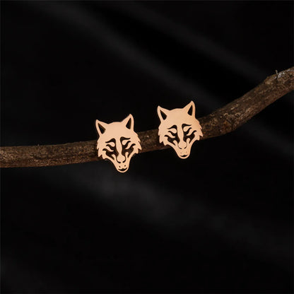 1 Pair Cute Modern Style Sweet Cat Tiger Spider Polishing Plating 304 Stainless Steel 18K Gold Plated Ear Studs