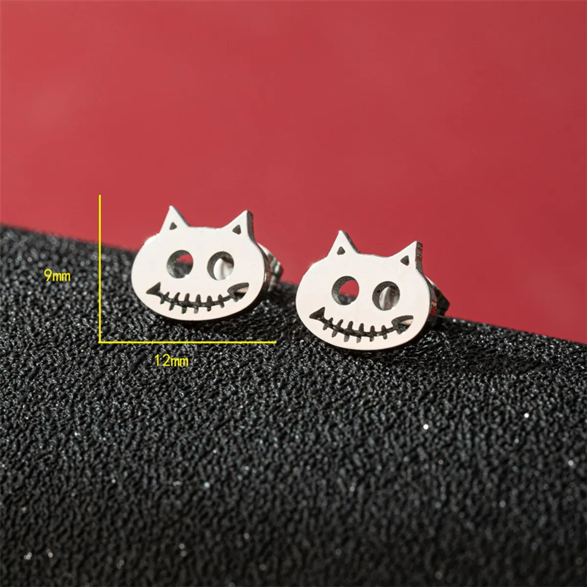 1 Pair Cute Modern Style Sweet Cat Tiger Spider Polishing Plating 304 Stainless Steel 18K Gold Plated Ear Studs