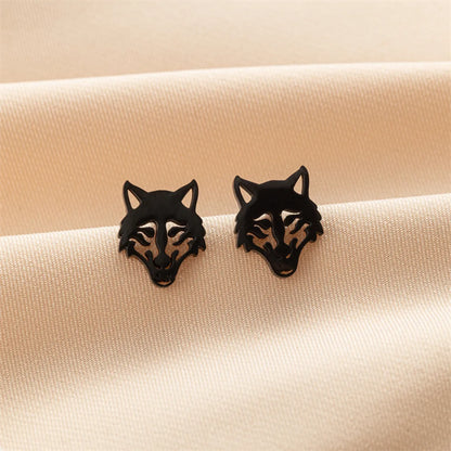 1 Pair Cute Modern Style Sweet Cat Tiger Spider Polishing Plating 304 Stainless Steel 18K Gold Plated Ear Studs