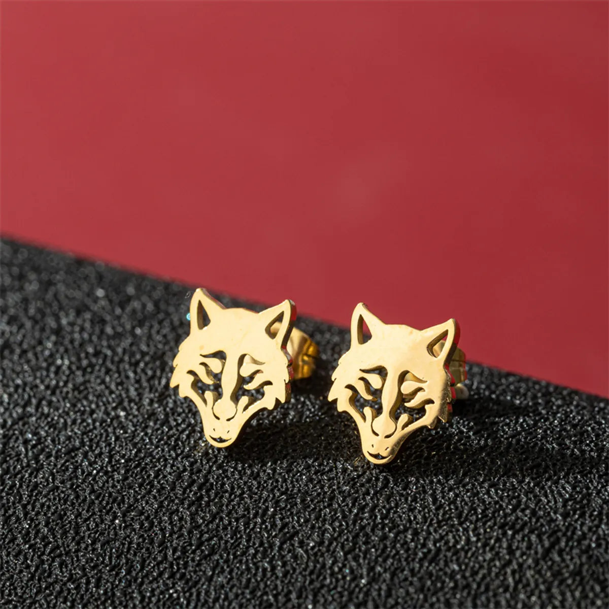 1 Pair Cute Modern Style Sweet Cat Tiger Spider Polishing Plating 304 Stainless Steel 18K Gold Plated Ear Studs