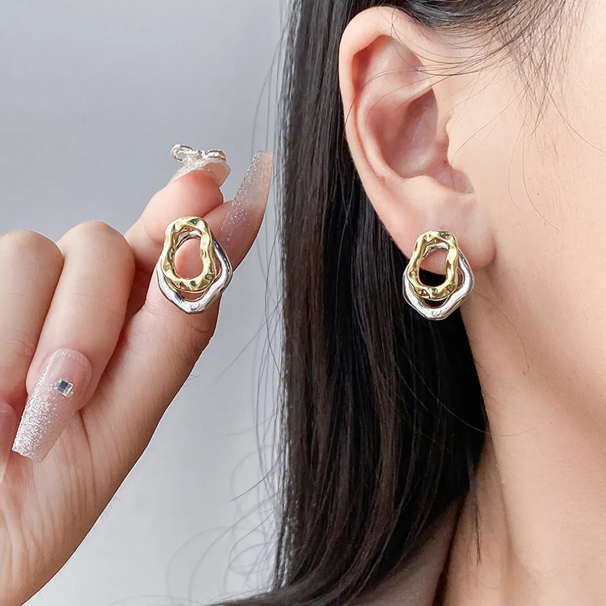 1 Pair Cute Modern Style Sweet Geometric Alloy Ear Studs