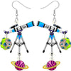 1 Pair Cute Novelty Earth Instrument Microscope Pencil Arylic Drop Earrings