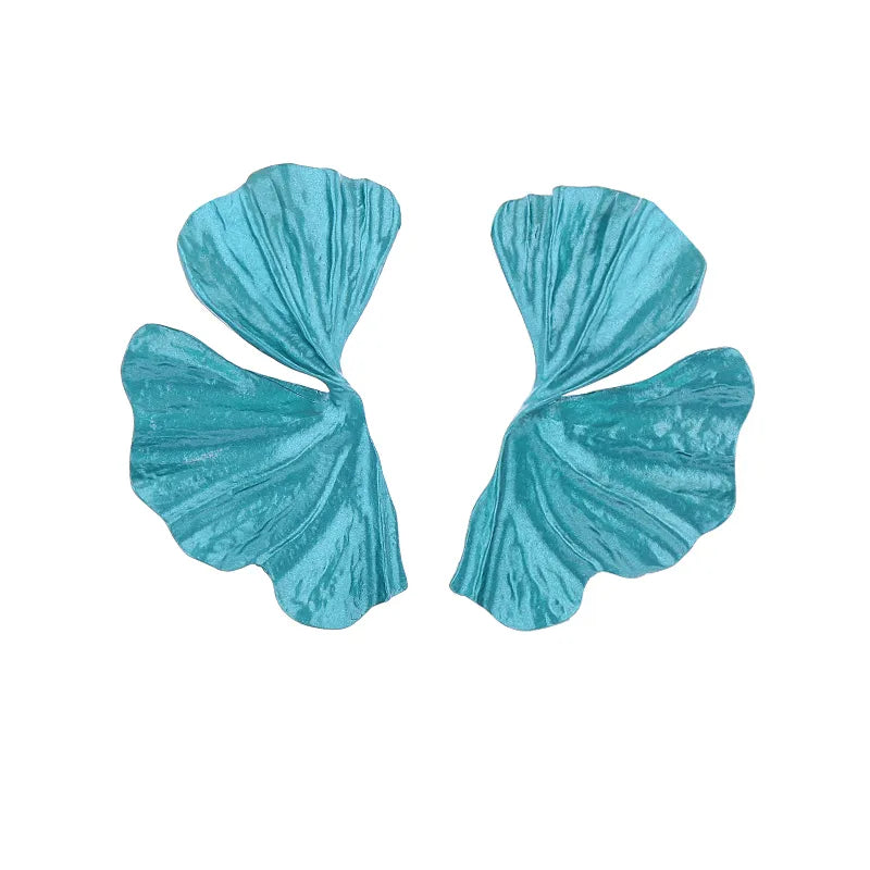 1 Pair Cute Pastoral Ginkgo Leaf Stoving Varnish Alloy Drop Earrings