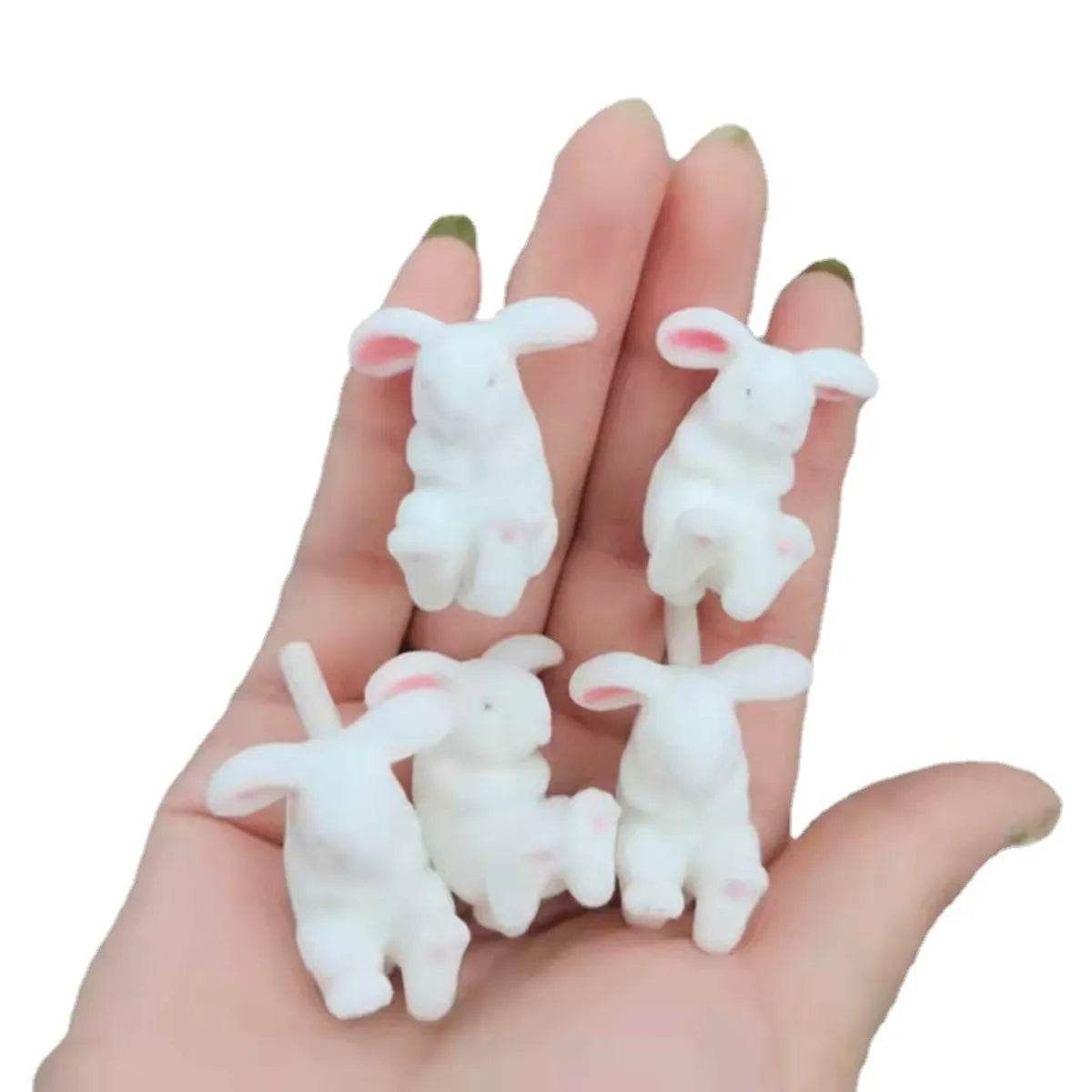 1 Pair Cute Rabbit Resin Women'S Ear Studs