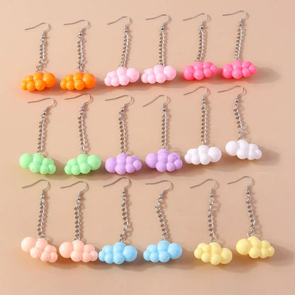 1 Pair Cute Round Zinc Alloy Drop Earrings