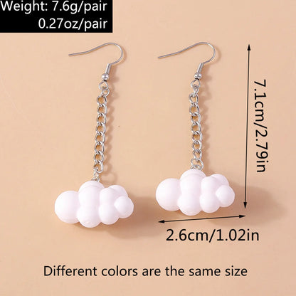 1 Pair Cute Round Zinc Alloy Drop Earrings