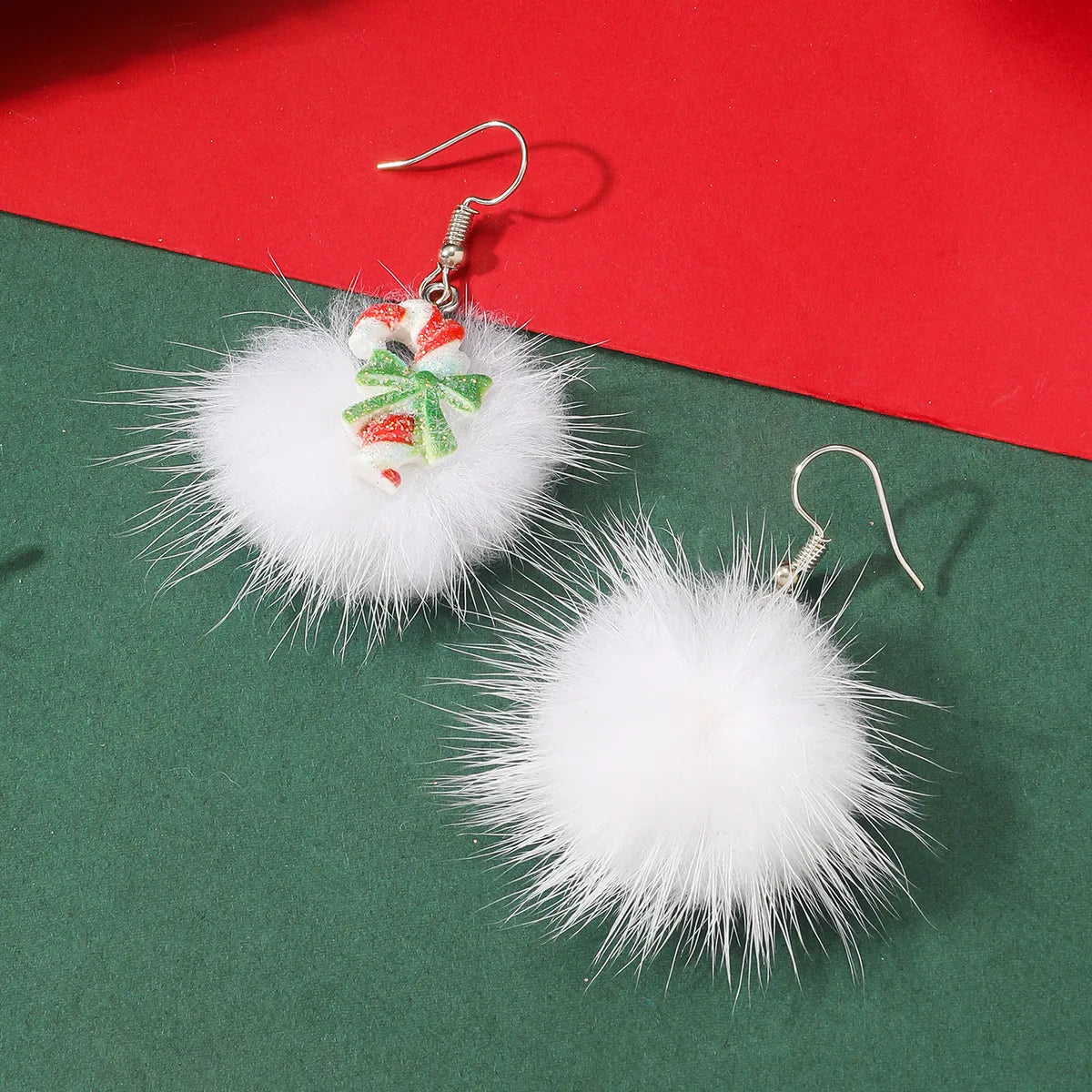 1 Pair Cute Santa Claus Bell Elk Arylic Drop Earrings