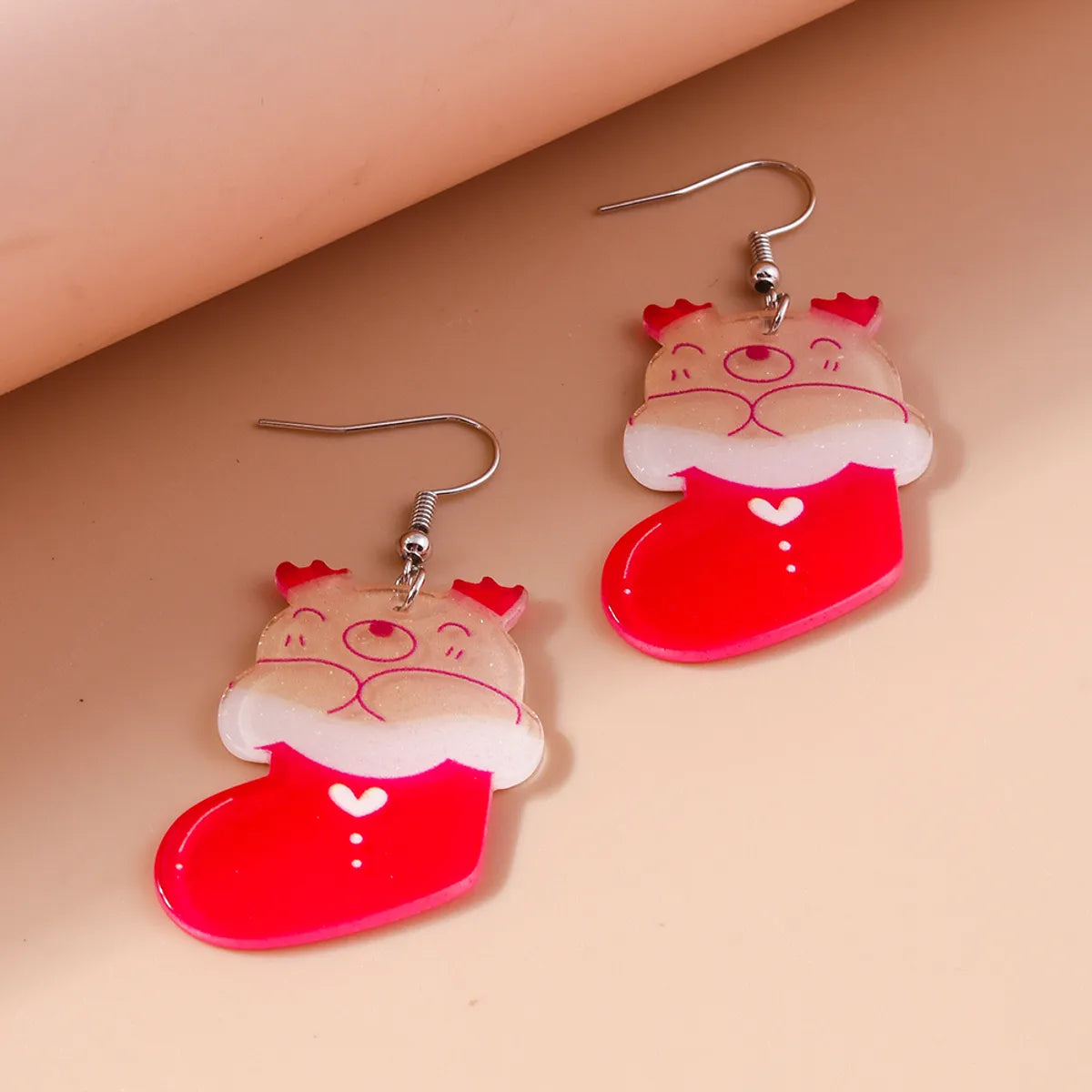 1 Pair Cute Santa Claus Snowman Zinc Alloy Drop Earrings