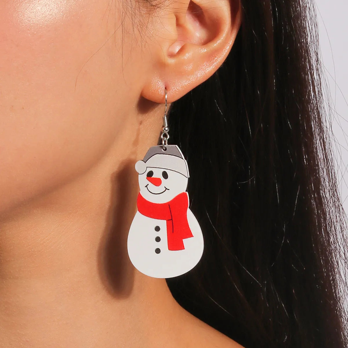 1 Pair Cute Santa Claus Snowman Zinc Alloy Drop Earrings