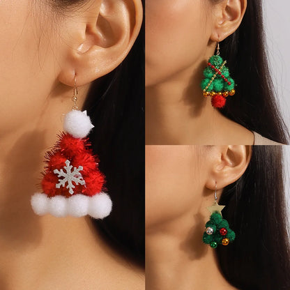 1 Pair Cute Santa Claus Zinc Alloy Drop Earrings