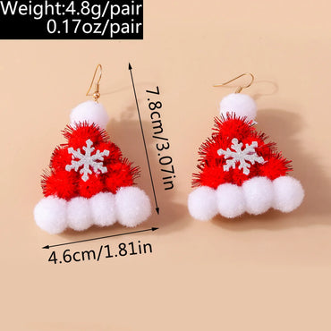 1 Pair Cute Santa Claus Zinc Alloy Drop Earrings