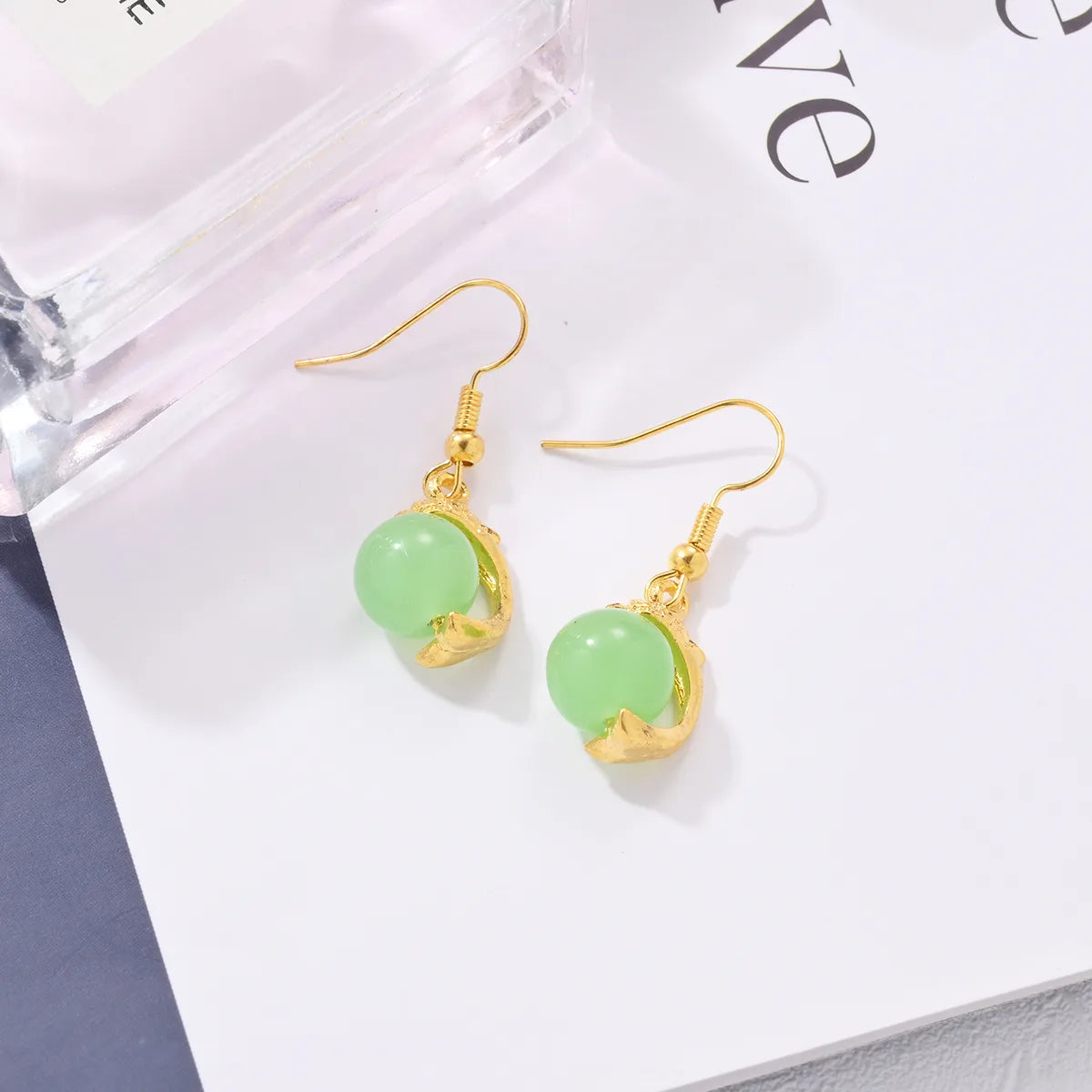 1 Pair Cute Shiny Animal Asymmetrical Alloy Drop Earrings