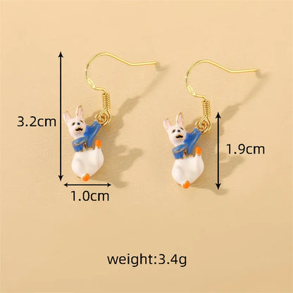 1 Pair Cute Simple Style Animal Alloy Drop Earrings