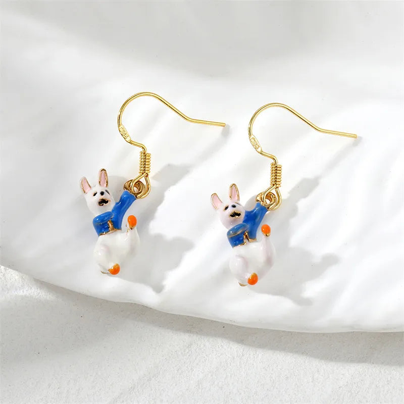 1 Pair Cute Simple Style Animal Alloy Drop Earrings