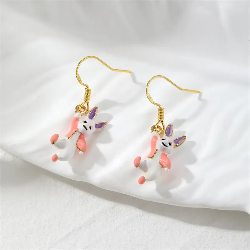 1 Pair Cute Simple Style Animal Alloy Drop Earrings