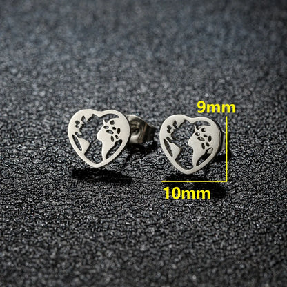 1 Pair Cute Simple Style Animal Notes Polishing 304 Stainless Steel 18K Gold Plated Ear Studs