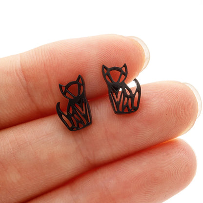 1 Pair Cute Simple Style Animal Notes Polishing 304 Stainless Steel 18K Gold Plated Ear Studs