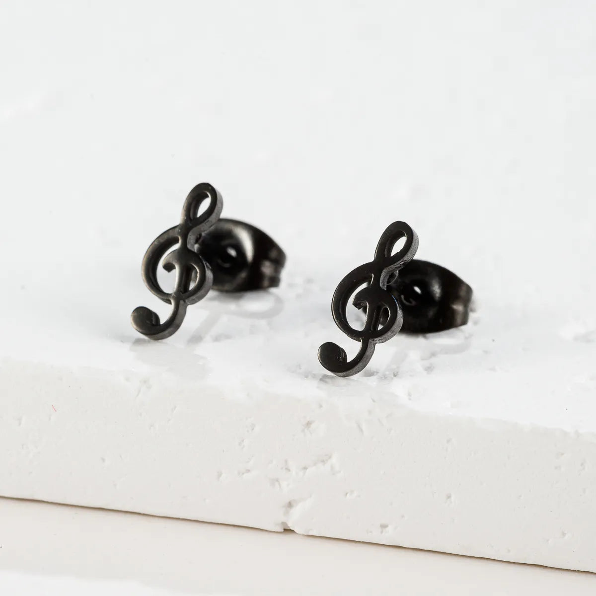 1 Pair Cute Simple Style Animal Notes Polishing 304 Stainless Steel 18K Gold Plated Ear Studs