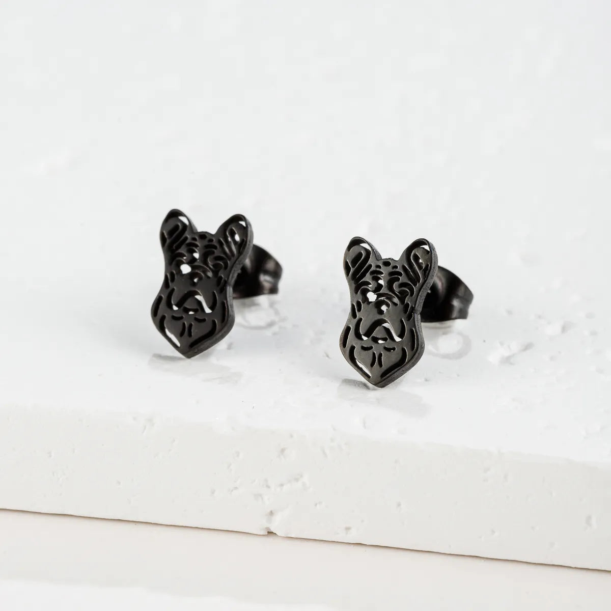 1 Pair Cute Simple Style Animal Notes Polishing 304 Stainless Steel 18K Gold Plated Ear Studs