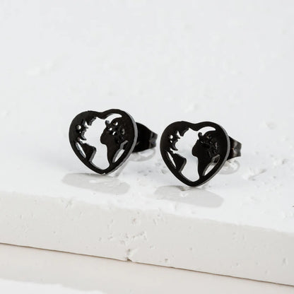 1 Pair Cute Simple Style Animal Notes Polishing 304 Stainless Steel 18K Gold Plated Ear Studs