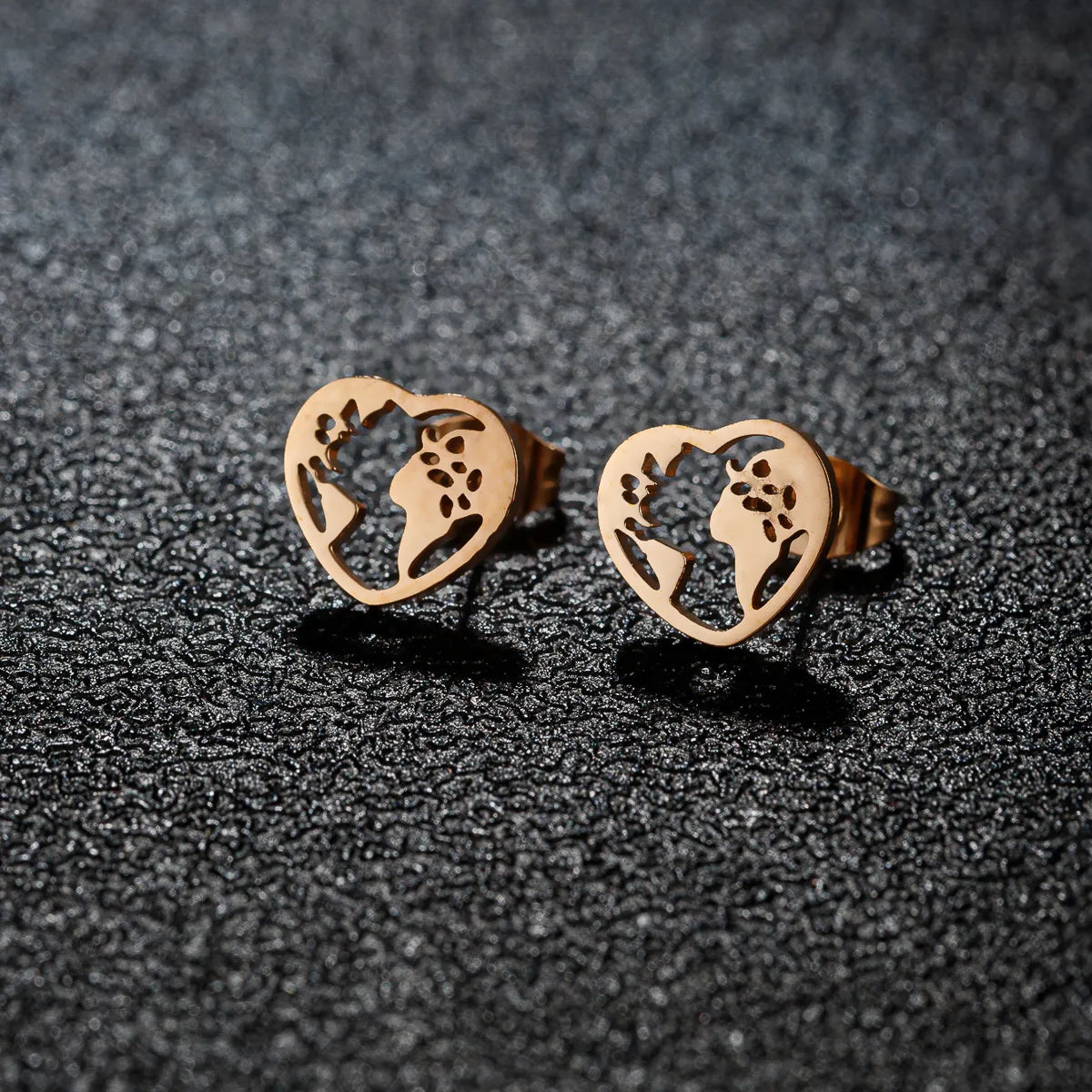 1 Pair Cute Simple Style Animal Notes Polishing 304 Stainless Steel 18K Gold Plated Ear Studs