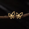 1 Pair Cute Simple Style Butterfly Polishing 304 Stainless Steel 18K Gold Plated Ear Studs