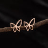 1 Pair Cute Simple Style Butterfly Polishing 304 Stainless Steel 18K Gold Plated Ear Studs