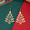 1 Pair Cute Simple Style Christmas Tree Iron Drop Earrings