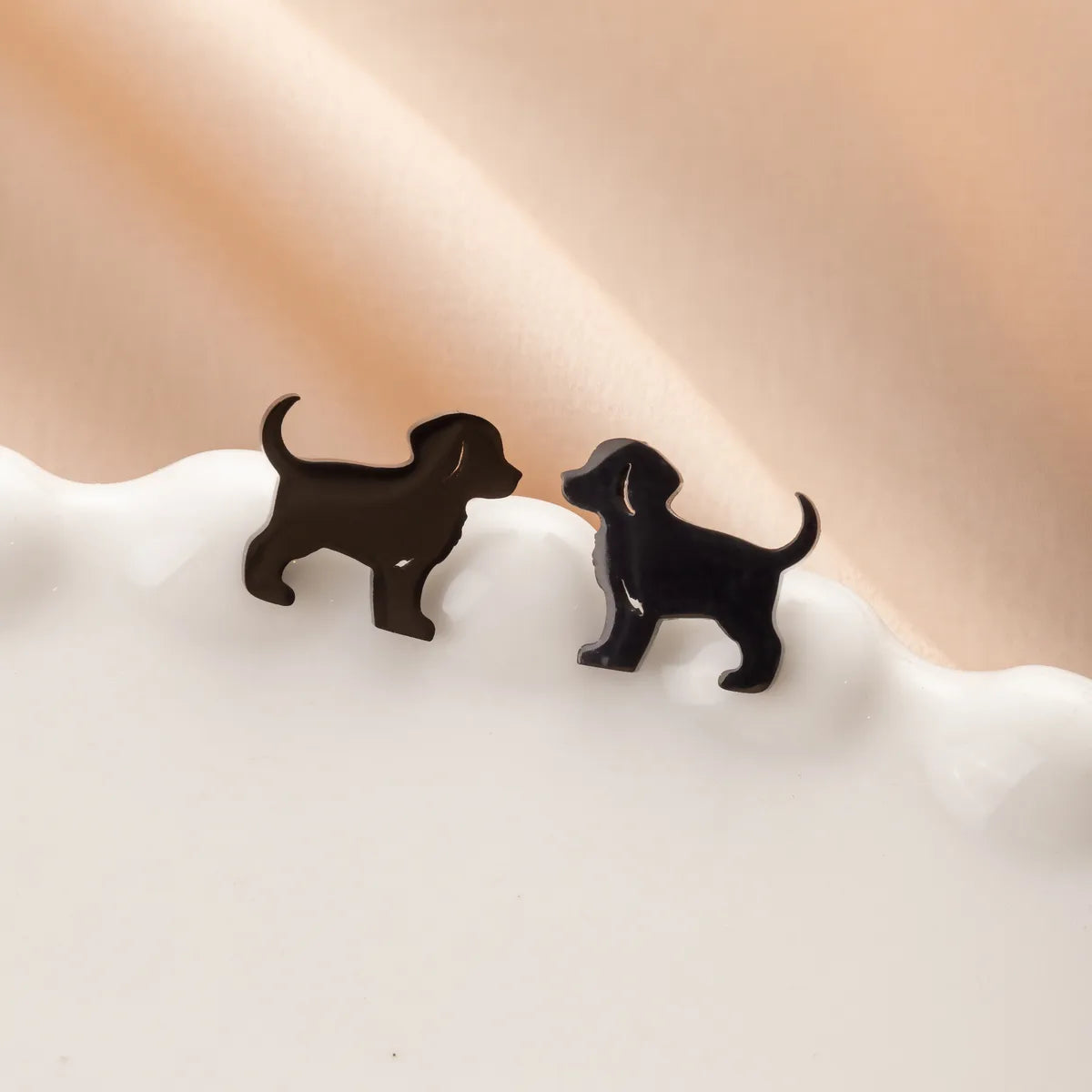 1 Pair Cute Simple Style Dog Cat Irregular Polishing Plating 304 Stainless Steel 18K Gold Plated Ear Studs